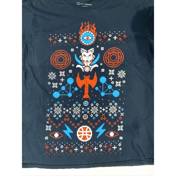 Lootcrate exclusive doctor strange ugly sweater graphics t shirt size large - Picture 5 of 13